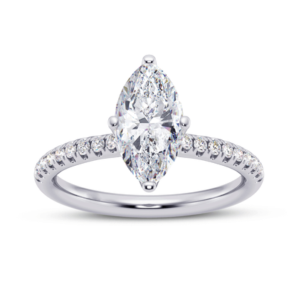 Selena Gomez Engagement Ring - 4CT Marquise Cut Lab Diamond Ring