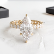 Selena Gomez Engagement Ring - 4CT Marquise Cut Lab Diamond Ring