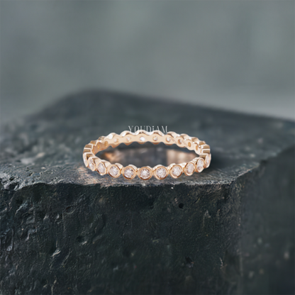 Tiny Lab Diamonds Bezel Eternity Band - EUDJLB02