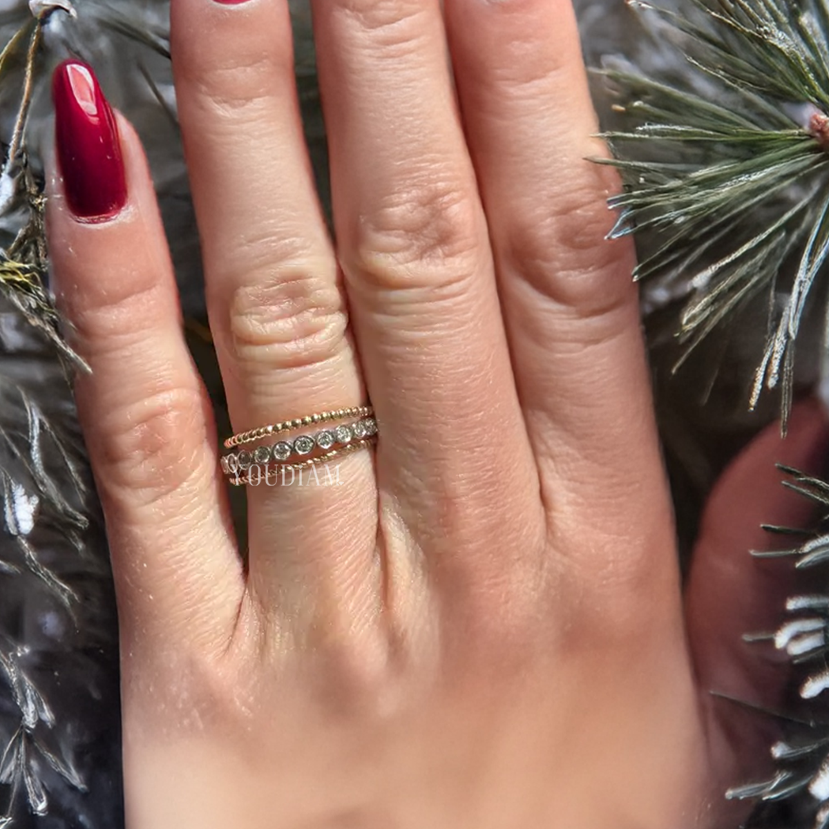 Tiny Lab Diamonds Bezel Eternity Band - EUDJLB02