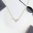 Two Round Lab Diamonds Pendant in Prong Setting and Anchor Chain - YDJLP65