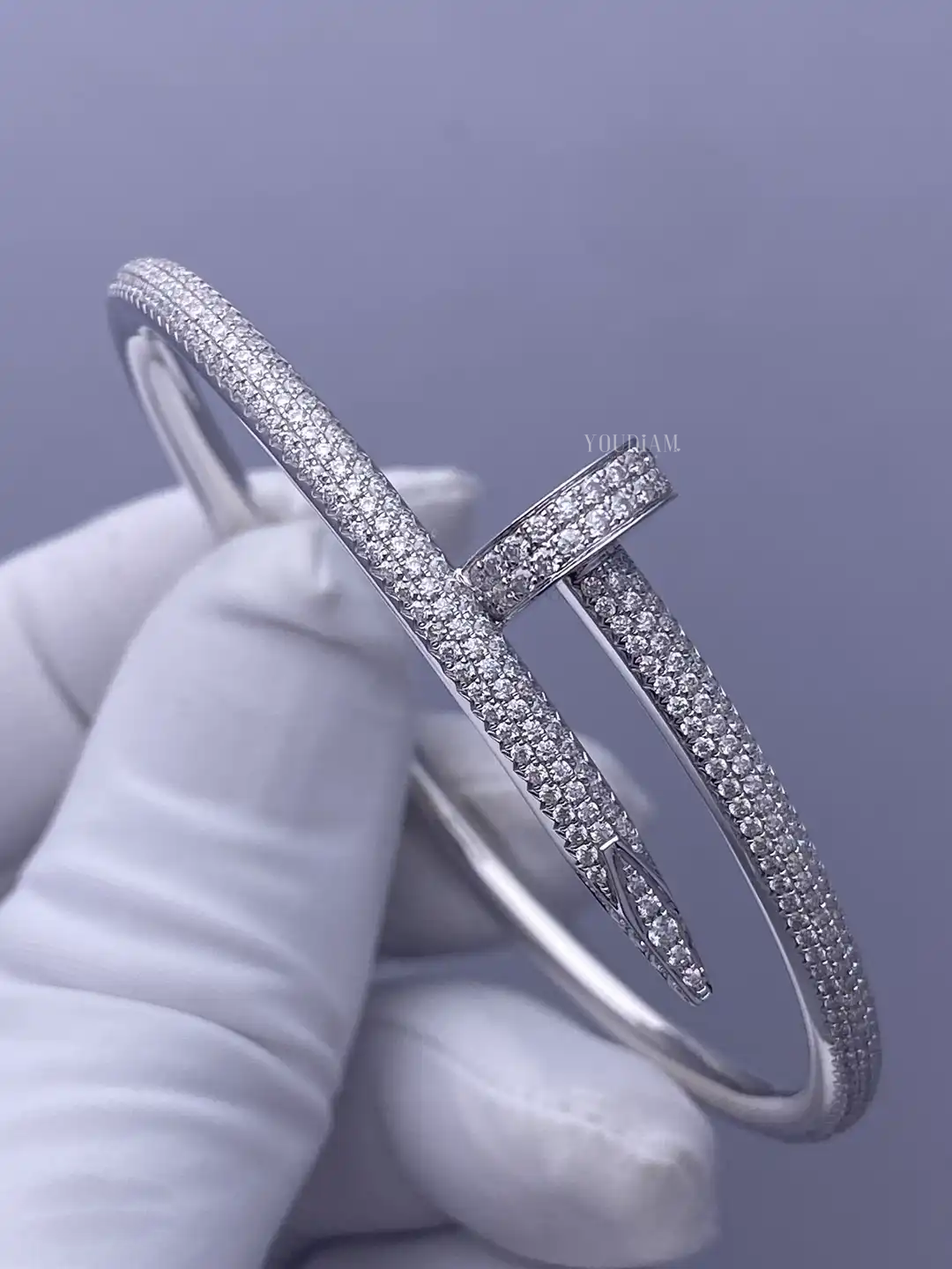 Trendy Bracelet, 18k Gold, Natural diamonds