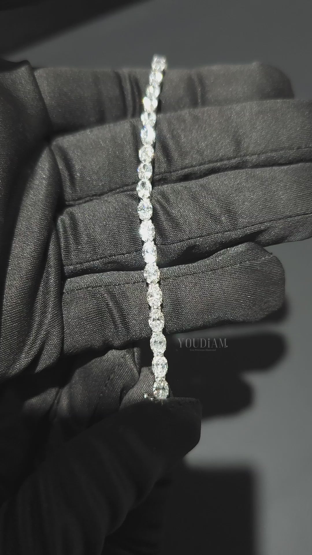8.5ctw East-West Oval Cut Lab Diamond Tennis Bracelet - EUDBL05