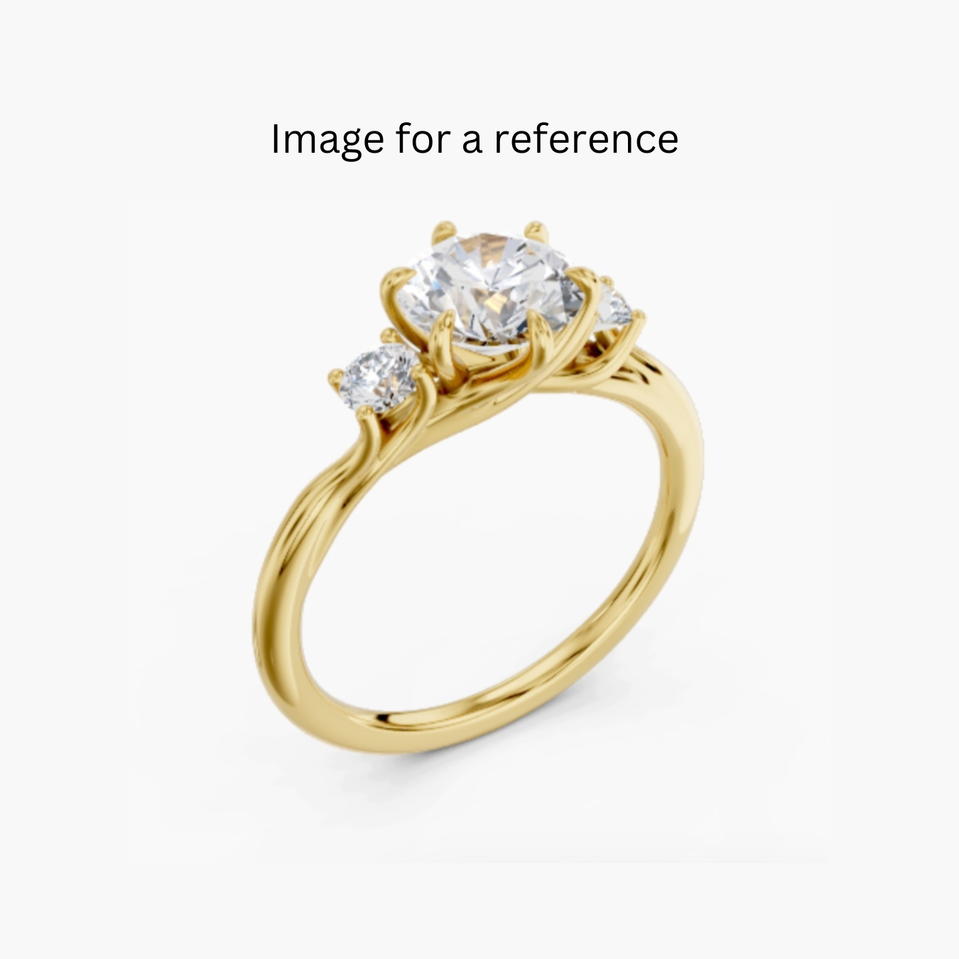 Custom Made Jewelry - Three Stones Lab Diamond Ring