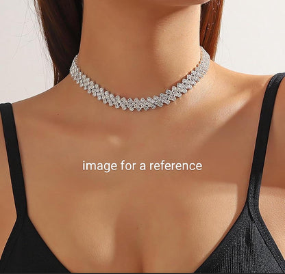 Custom Jewelry Order - Chokar Necklace with Swarovski Zirconia