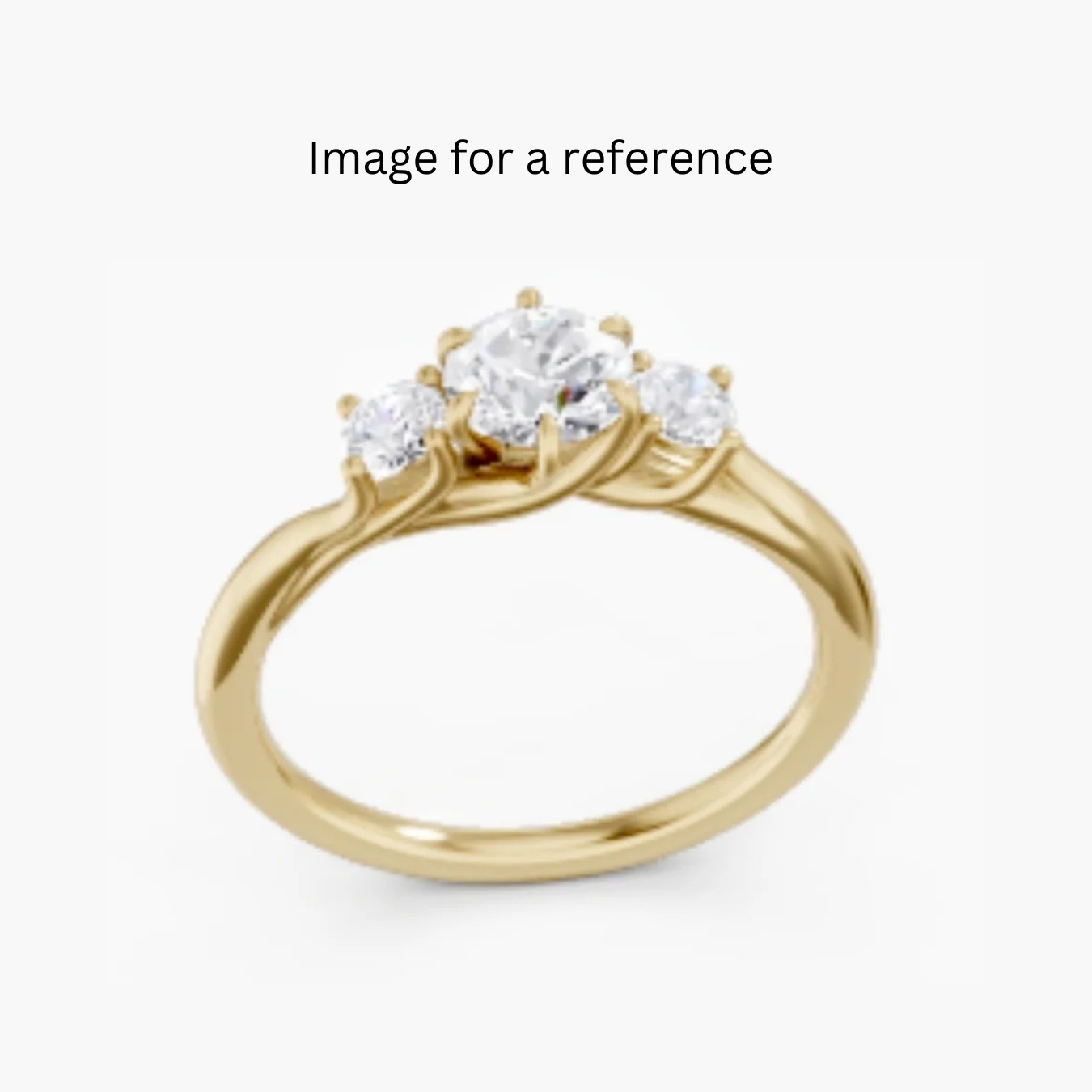 Custom Made Jewelry - Three Stones Lab Diamond Ring