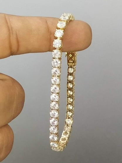 Custom Jewelry Order - 9ctw Round Lab Diamonds Tennis Bracelet and 5ctw Heart Studs