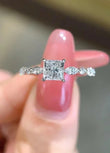 1ct Brilliant Princess-cut Lab Diamond Ring