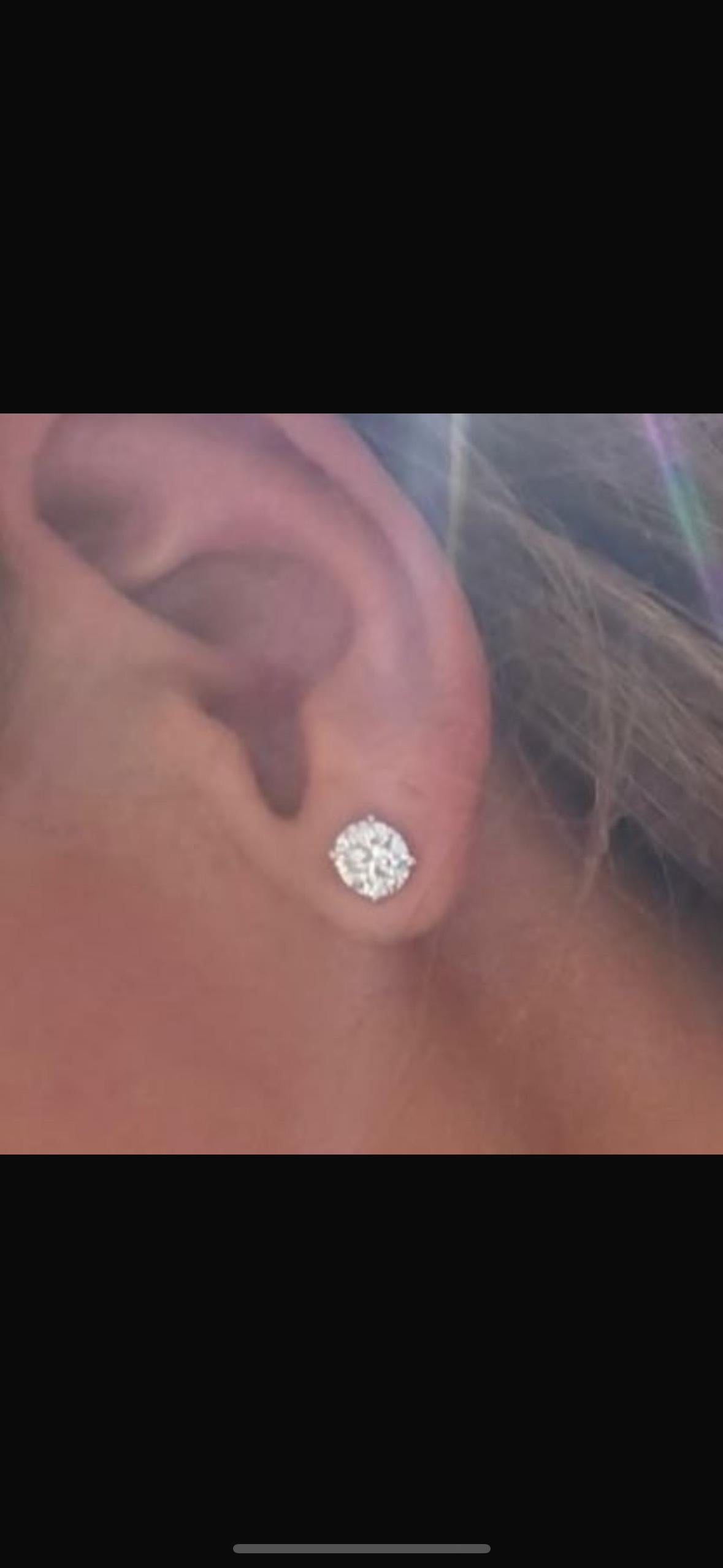Custom Made Jewelry - 3ctw Round Lab Diamond Studs