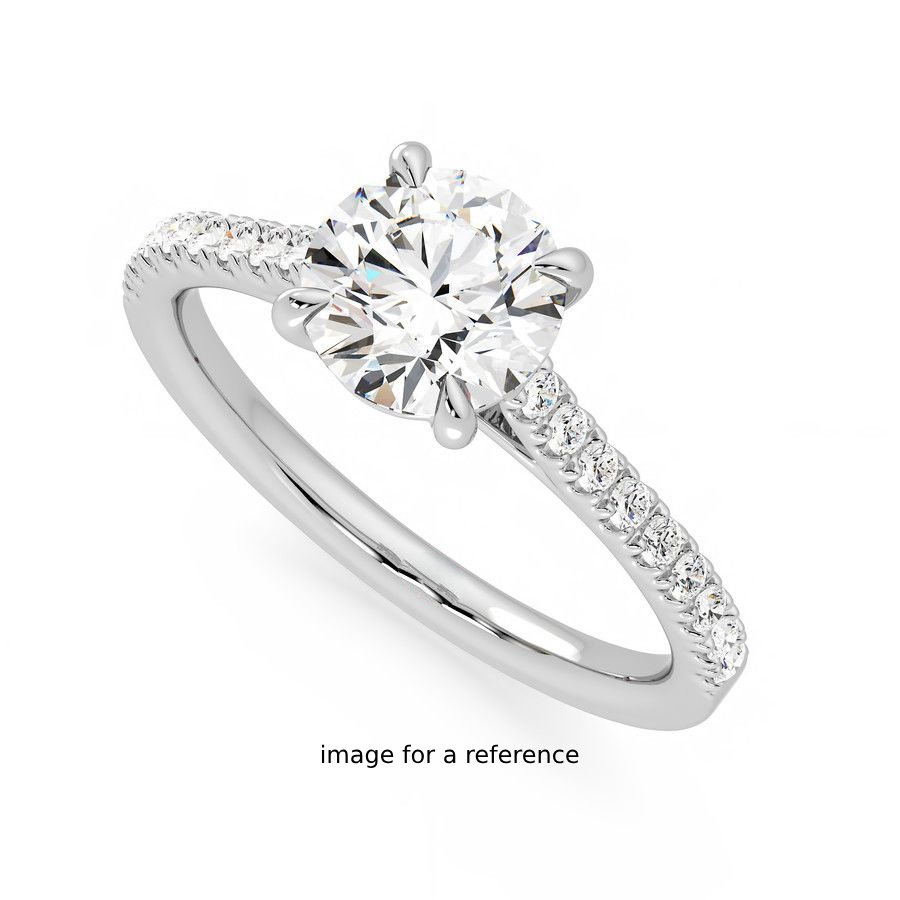 Custom Made Jewelry - 2.5ct Round Lab Diamond Ring in Platinum in Serendipity Design