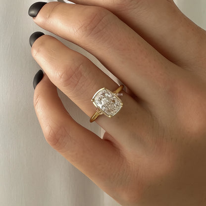 Taylor Swift Engagement Ring - 8CT Elongated Antique Cushion Lab Diamond Ring