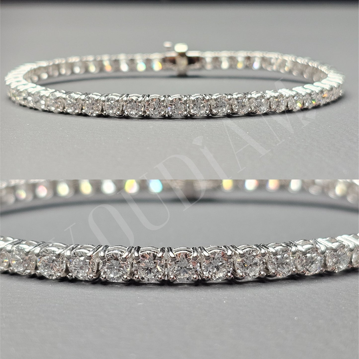 2.50mm Tennis Bracelet with Round Lab Diamonds (D-F, VVS-VS)