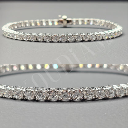 2.50mm Tennis Bracelet with Round Lab Diamonds (D-F, VVS-VS)